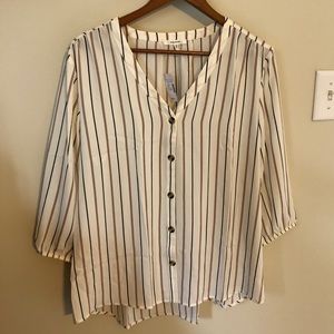 Maurice’s XL Sheer Button Up Top, NWT